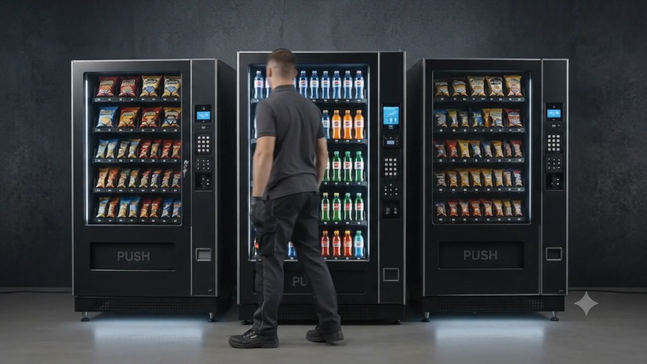 Deso vending machine ready for placement in an office or gym space
